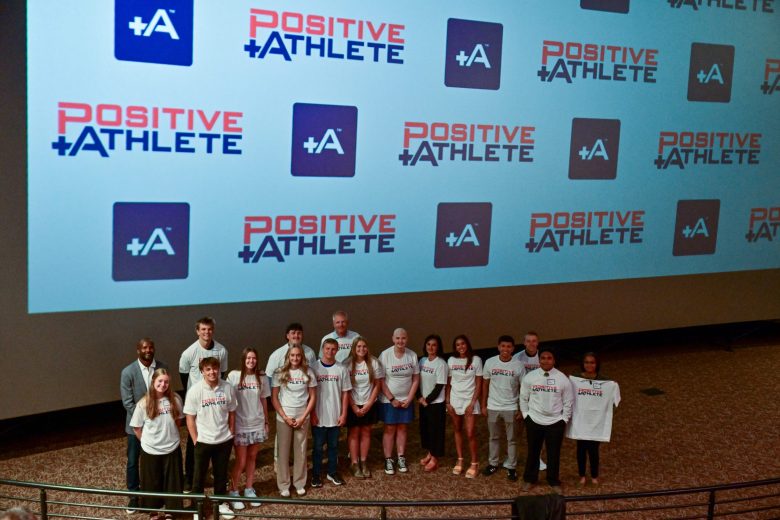 Champ Bailey (far left) poses with Positive Athlete award winners at the DCSD Legacy Campus in Lone Tree on June 2.