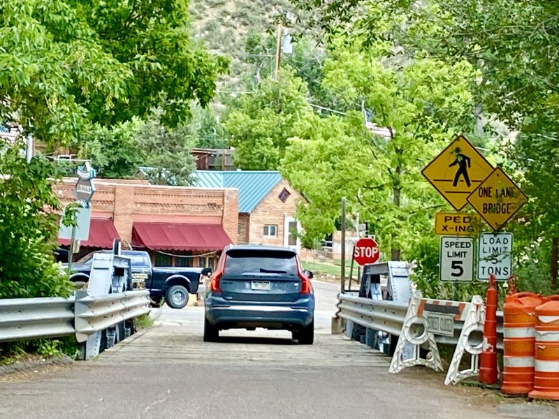 car crossing bridge