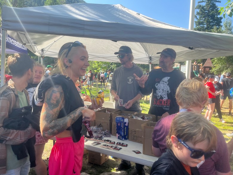 people under tent