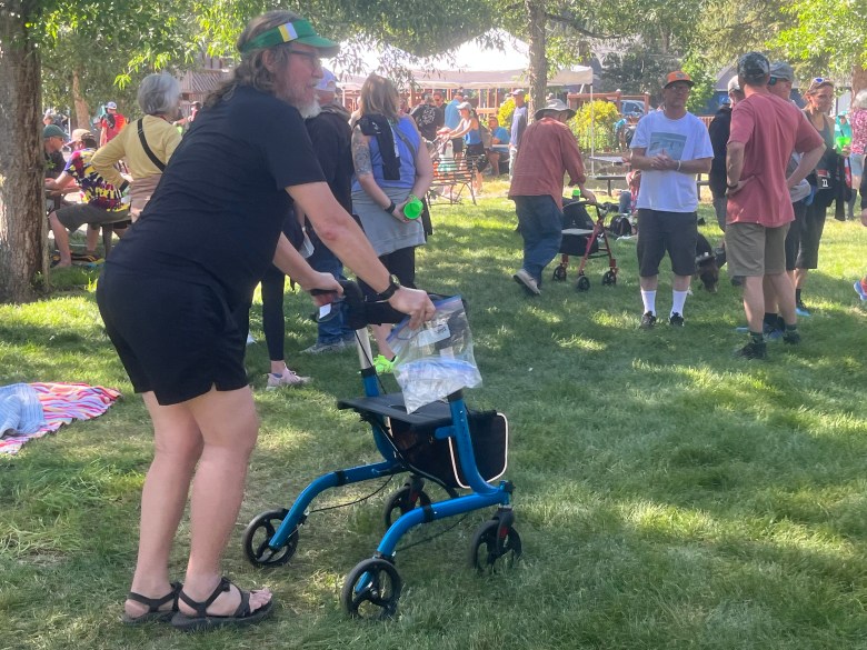 man with walker