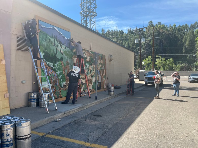 mural going up