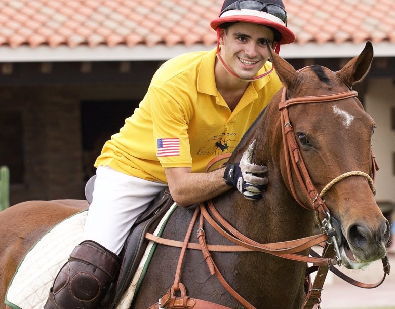 Gideon Kotkowski, now a Sloan's Lake neighborhood resident, poses for a photo on horseback at "Los Amigos," a polo ranch in El Paso, Texas where Kotkowski earned his stripes as a polo player.