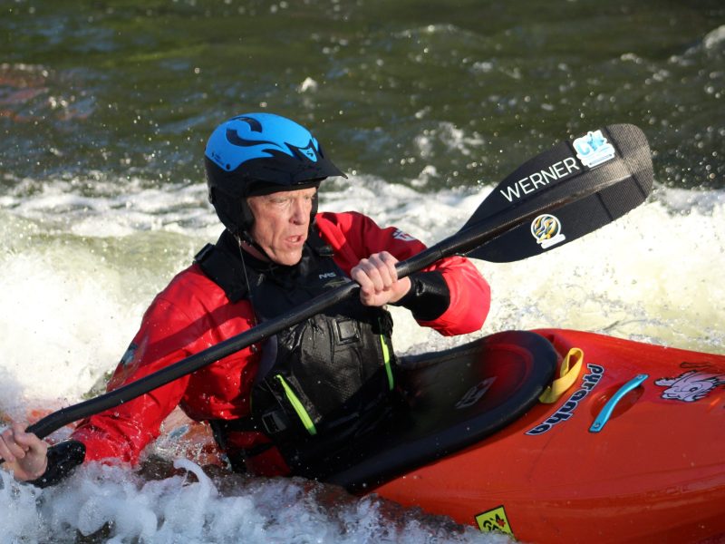Ben Bohren kayaks May 20 at Golden's Clear Creek Whitewater Park