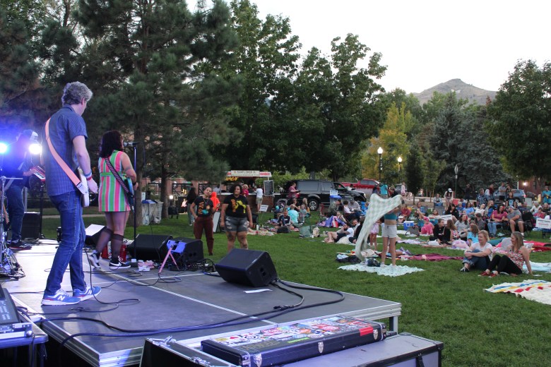Dressy Bessy performs for a crowd in Parfet Park Sept. 6 at the City of Golden's Movies & Music in the Park event