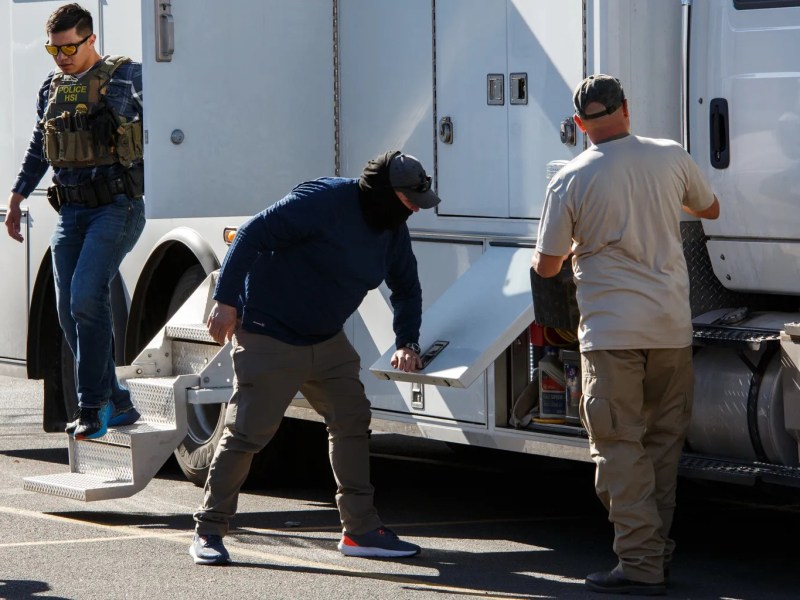 ICE agents outside of vehicle