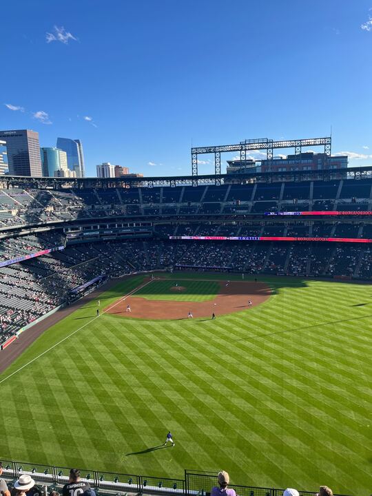 Coors Field shines on a beautiful May evening as the Colorado Rockies play the Philadelphia Phillies on May 20. The Phillies won 7-4 to give Colorado its 40th loss of the season.