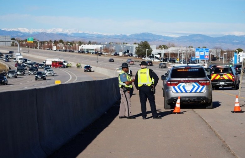 Emergency crews on the highway