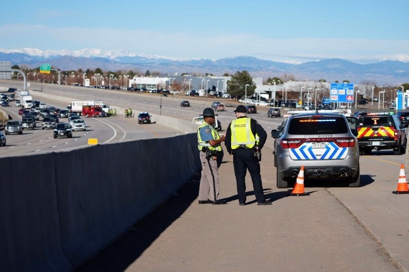 Emergency crews on the highway