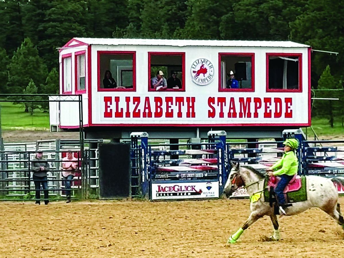 Mason and his speedy horse Yoda after finishing their turn at the barrel race.