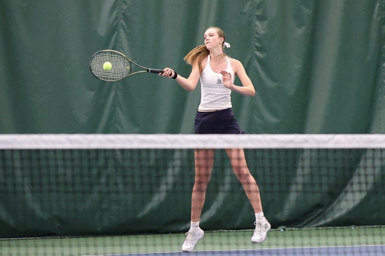 Ralston Valley freshman Anna Curran, playing in No. 3 singles, beat Cherry Creek junior Zoe Hochstadt 6-3, 6-0 in the finals to capture the state title. Of the eight sets she played over three days to win the championship, Curran won seven of the eight by a score of 6-0.