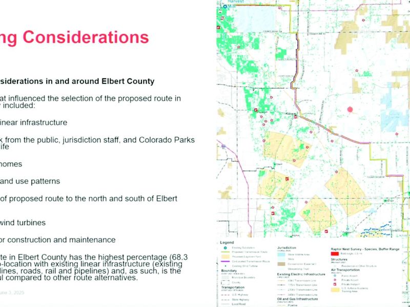At the June 3 Planning Commission meeting, Xcel Energy presented its rationale for choosing the current proposed route for the Colorado Power Pathway.