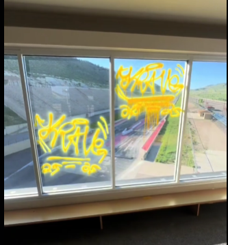 spray paint on windows