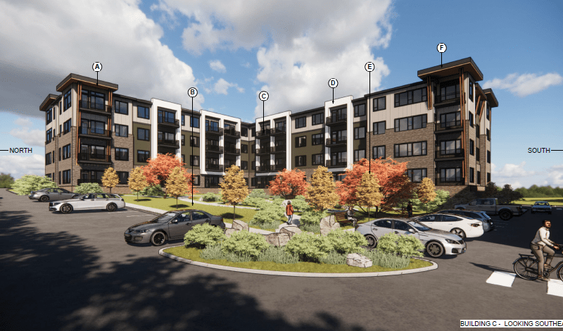 a rendering of an apartment building